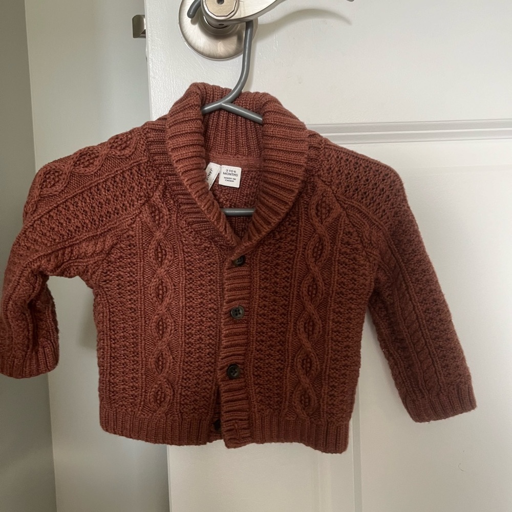 Janie & Jack Cable Shawl Collar Cardigan